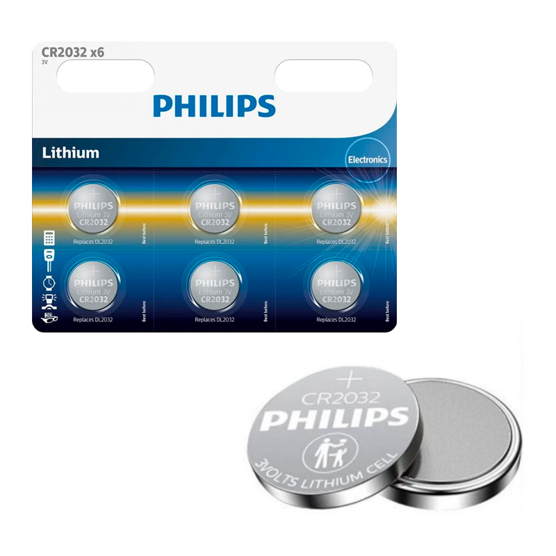 PILA BOTON LITIO phillips CR2032